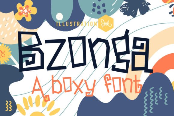 Bzonga: A Boxy Sans Serif Typeface for Modern Editorial Design