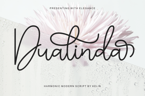Dualinda: A Refined Script Font for Editorial Design