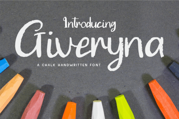 Giveryna Font Review: A Playful Chalk Typeface