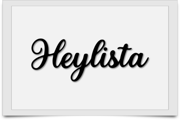 Heylista: An Elegant Script Font for Editorial Design
