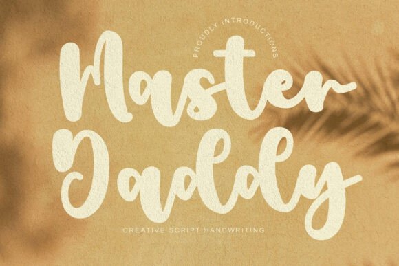 Master Daddy: A Bold Script Font for Crafters
