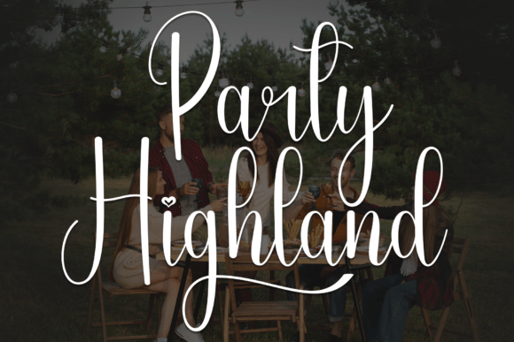 Party Highland: A Handwritten Font for Editorial Charm